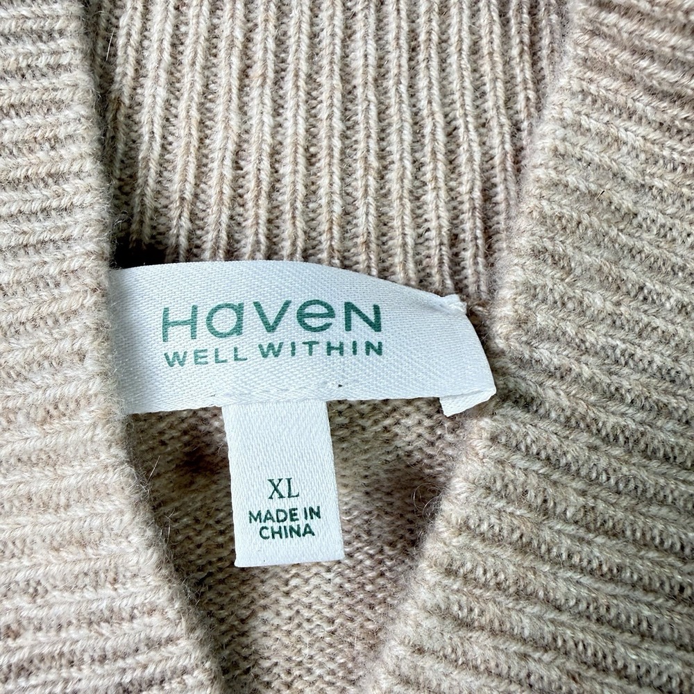 Haven Well Within Set Sweater Pants Womens Large* Oatmeal Suit Luxury Cashmere - Picture 5 of 16